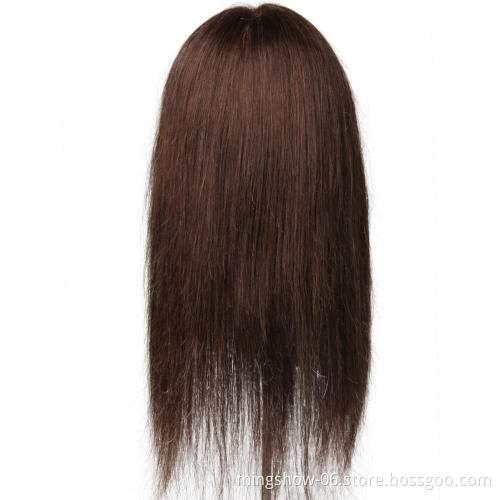 Competition training mannequin human hair head 16 brown color